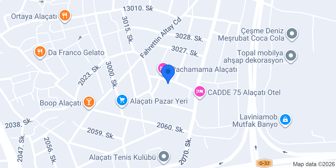 Pürlen Alacatı konumu