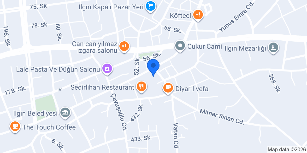 GÜNGÖR EMLAK ILGIN konumu