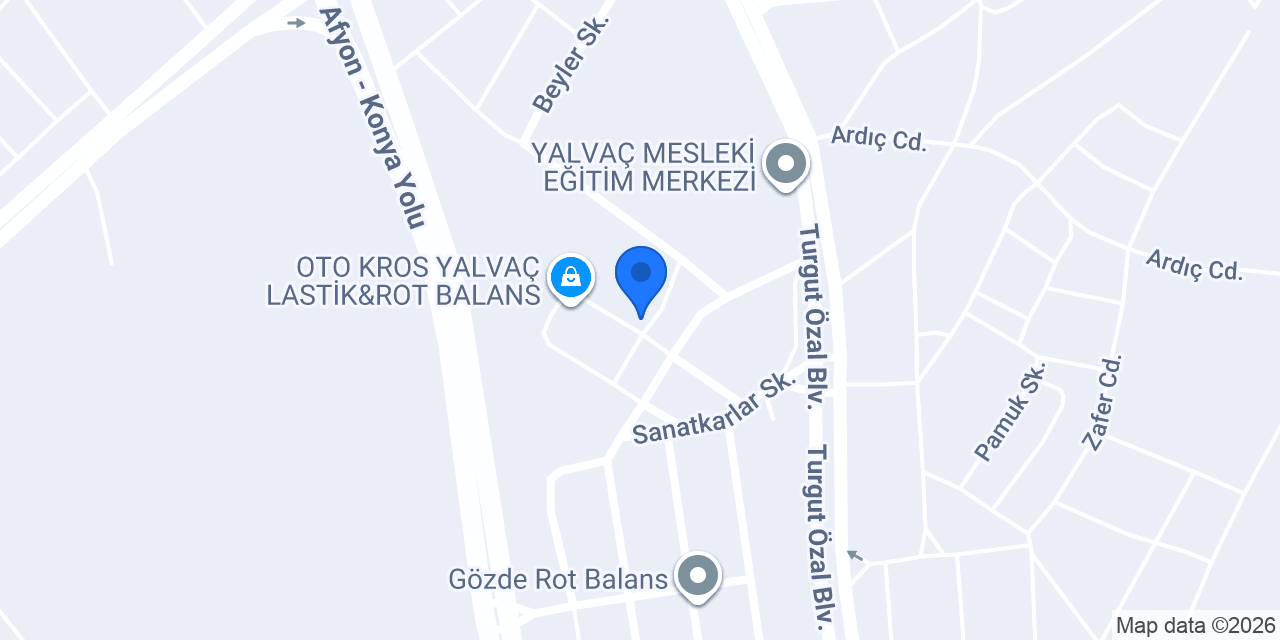 Pilot Garage Yalvaç Oto Ekspertiz konumu