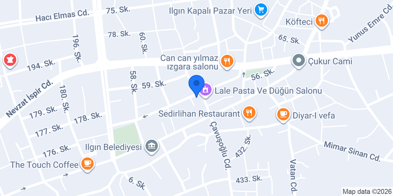 Sürat Kargo Ilgın Şube konumu