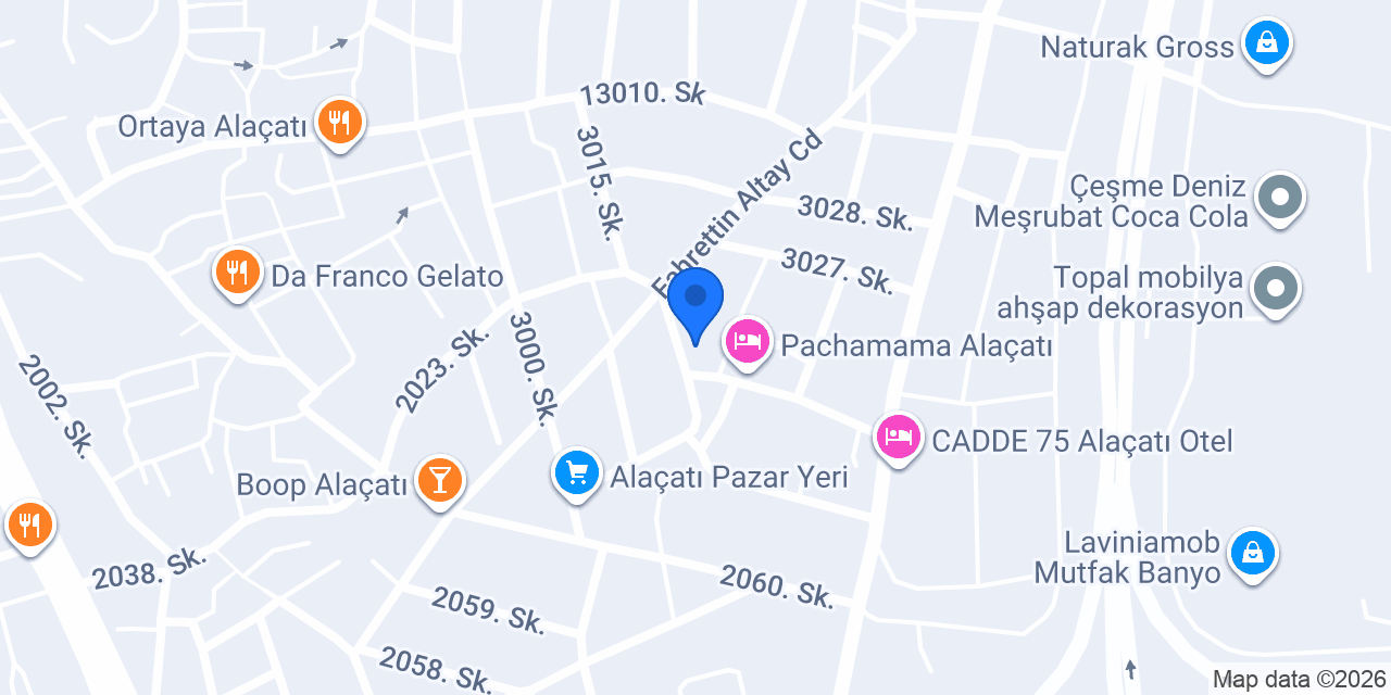 Zeyhouse Alaçatı konumu
