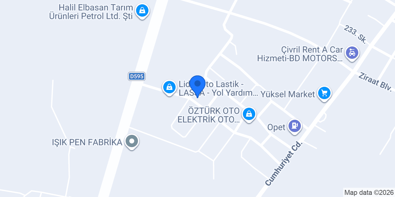 ŞEREF OTO DÖŞEME VE CAM konumu