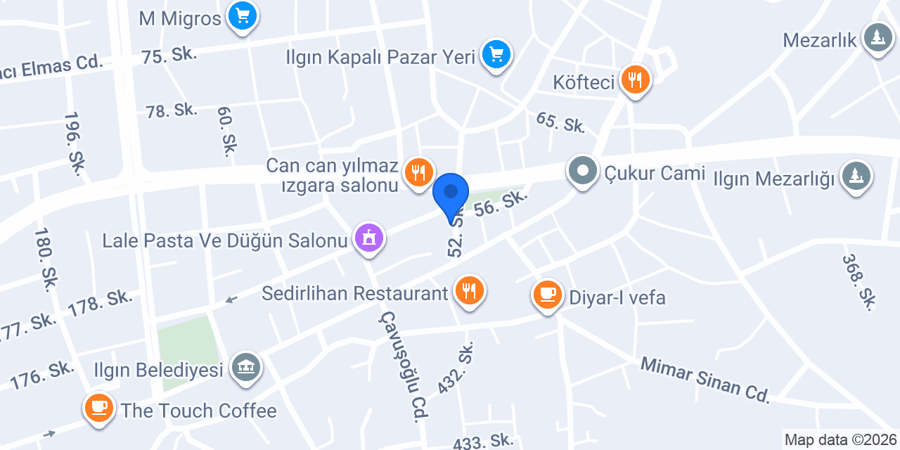 Eviniz Fast Food konumu