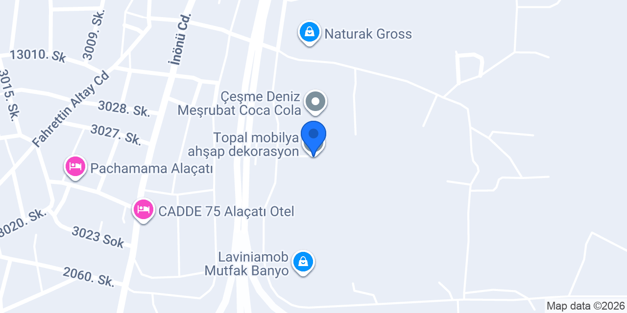 Topal mobilya ahşap dekorasyon konumu