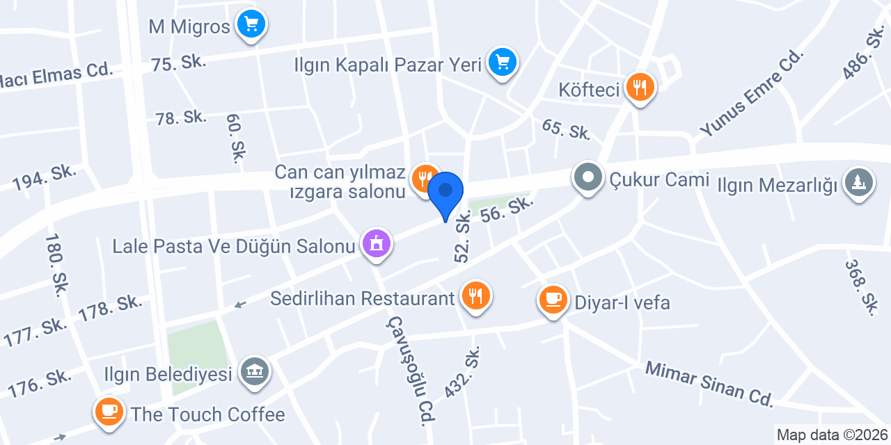 Ilgın Oses Çiğköfte + Plus konumu