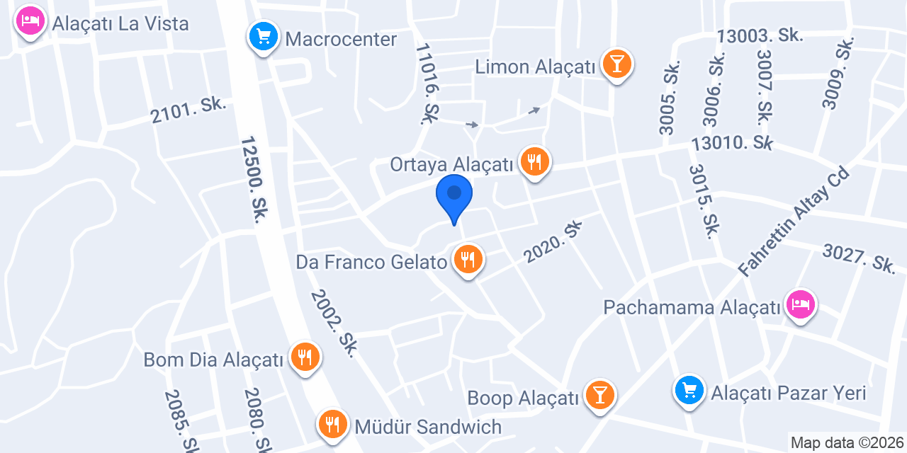 Eflatun Alaçatı konumu