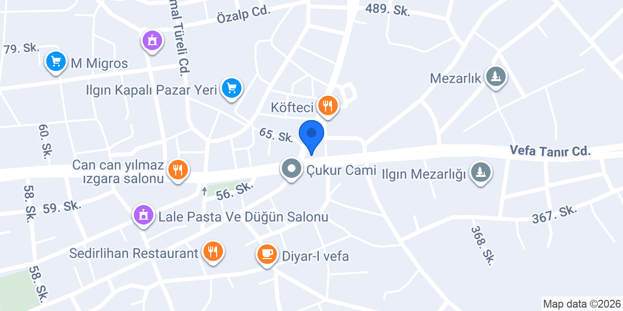 Lala Mustafa Paşa Ilgın BİLGEHANE konumu