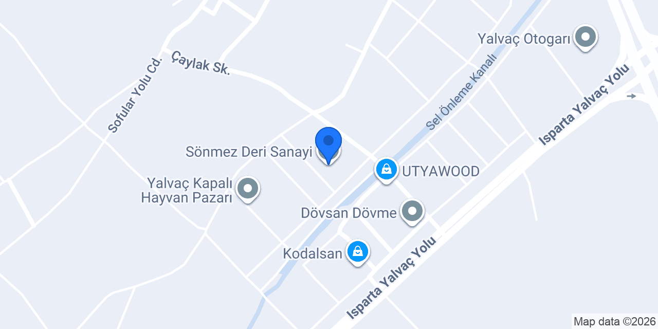 Sönmez Deri Sanayi konumu