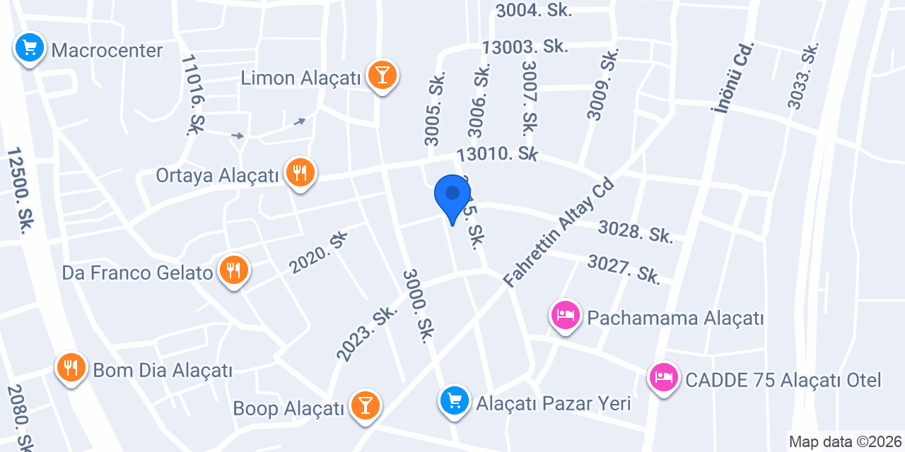 Alaçatı Cumbalı Konak Otel konumu