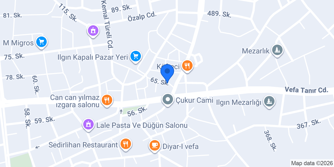 Ilgın University Erkek Öğrenci Yurdu konumu