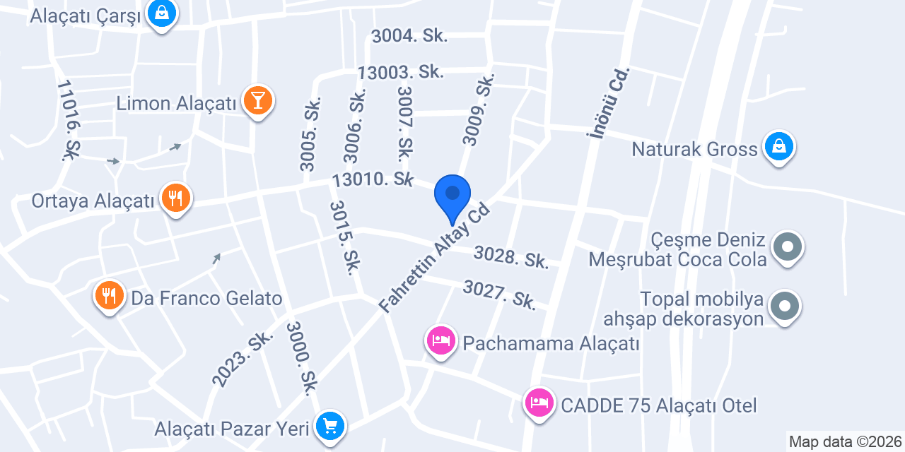 Af Alaçatı konumu