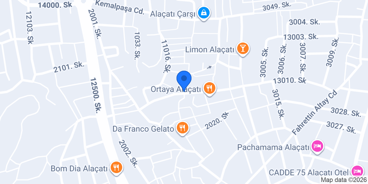 Bibar Alaçatı konumu