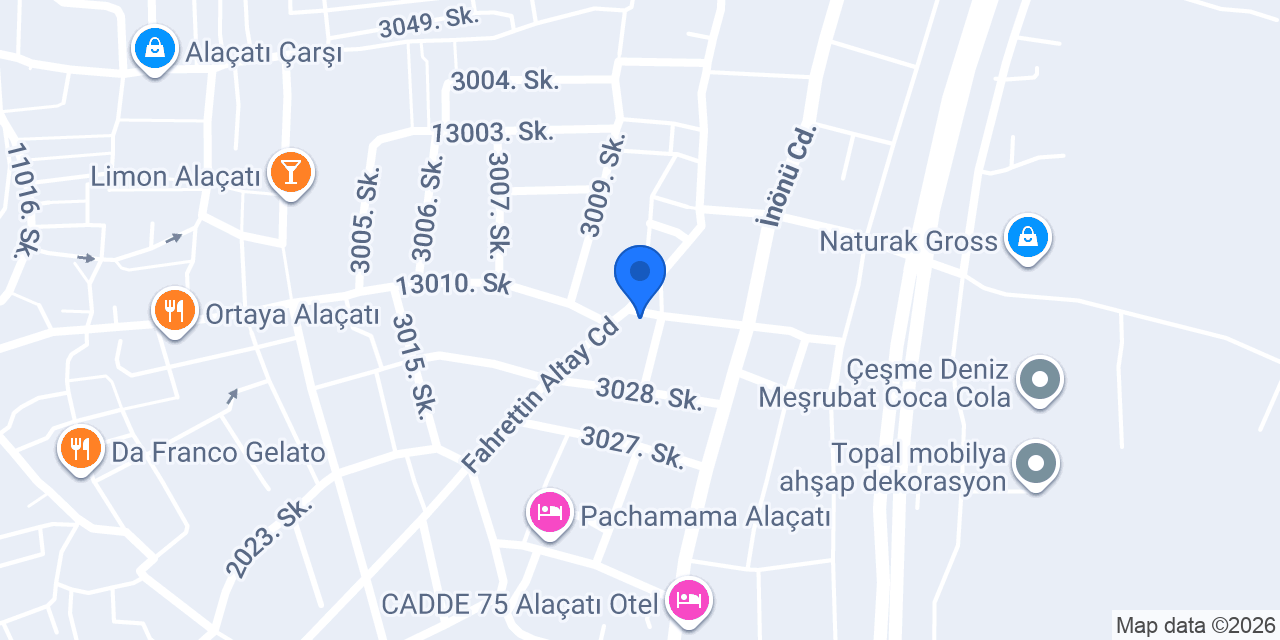 Alaçatı Zeytin Konak Otel konumu