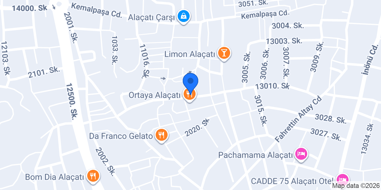 Alkoçlar Alaçatı Hotel Çeşme Izmir konumu