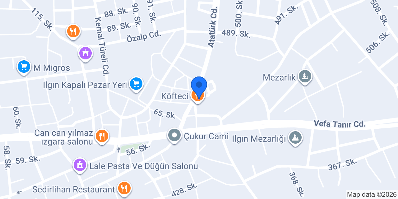 Aras Kargo Ilgın Şubesi konumu