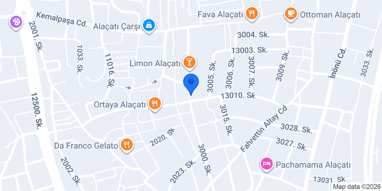 Alaçatı SCANDAL Restoran & Bar konumu