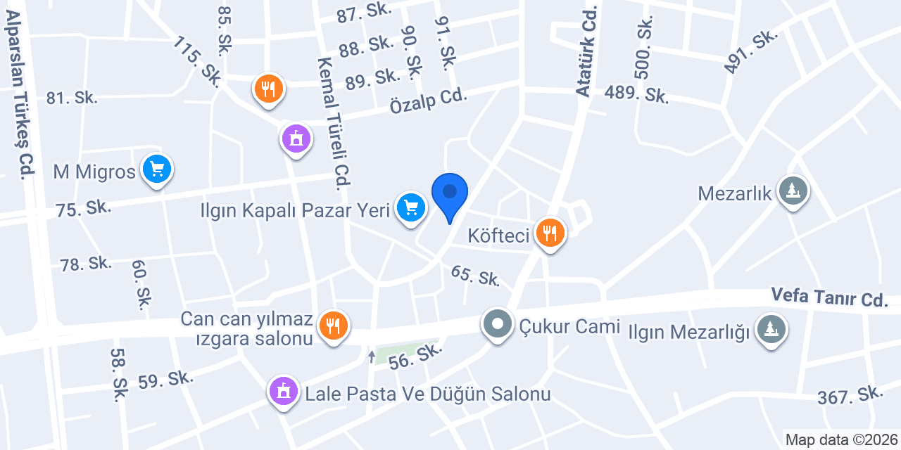 Köprülü Halı Mobilya konumu