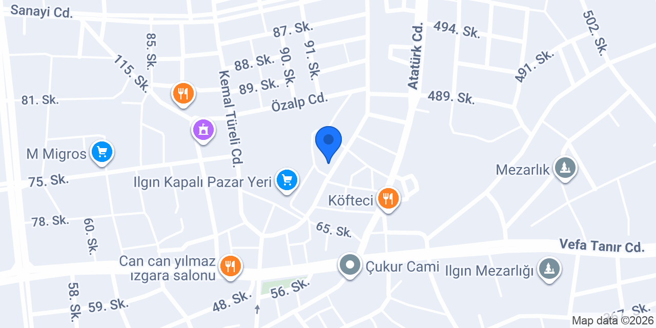 Ali Tekin Mobilya konumu