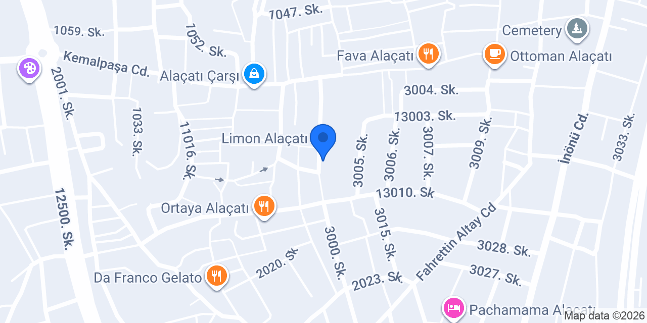 Bihter Alaçatı konumu