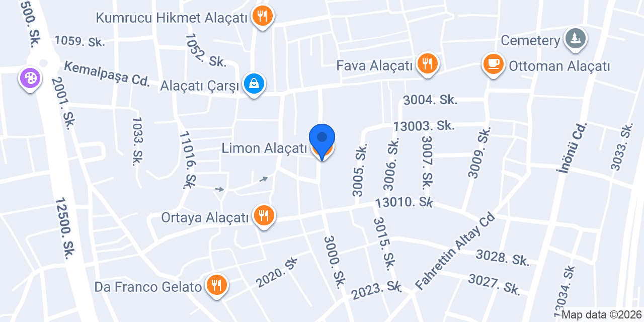Limon Alaçatı konumu
