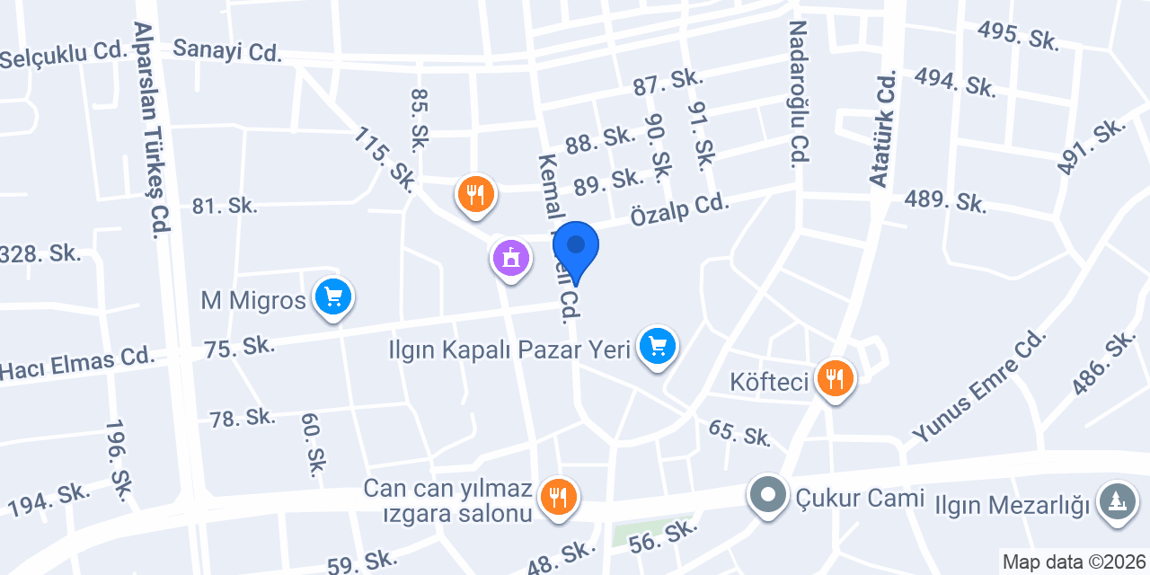 Hünkar Izgara konumu