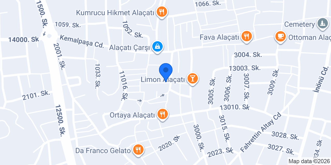 Oberj d'Azur Alaçatı konumu