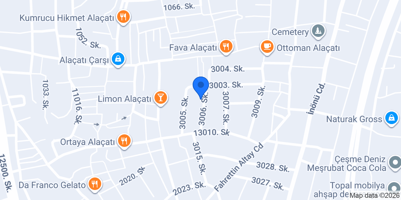 Müzeyyen Hanım Konağı Alaçatı konumu