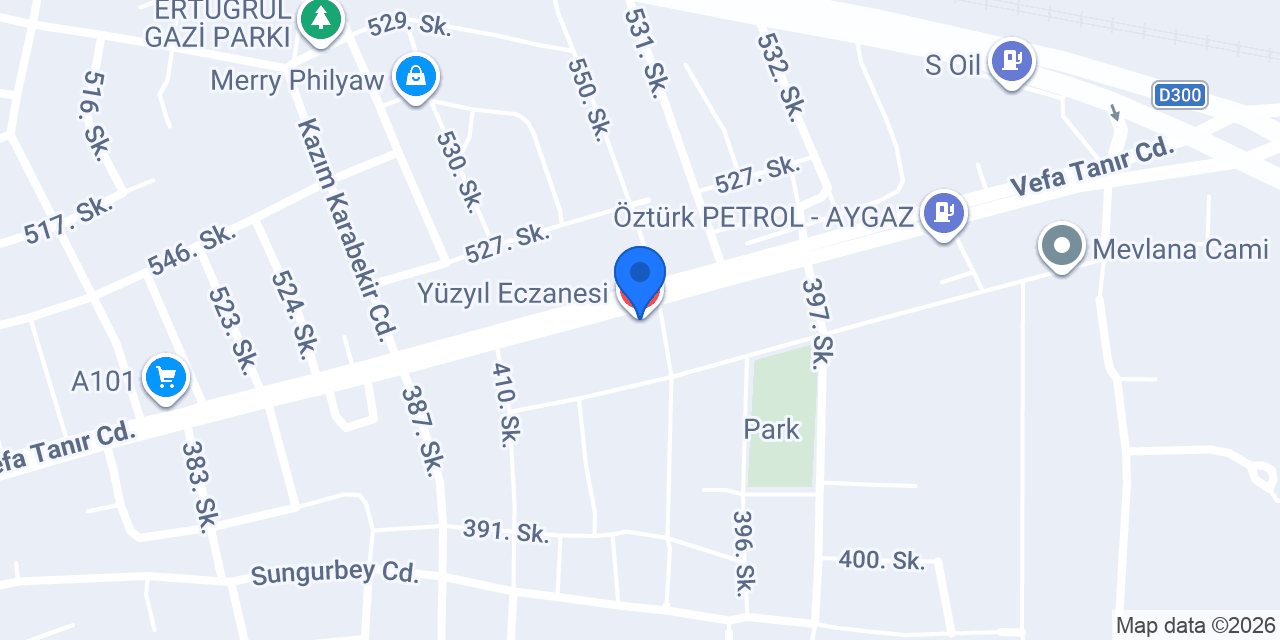 Yüzyıl Eczanesi konumu