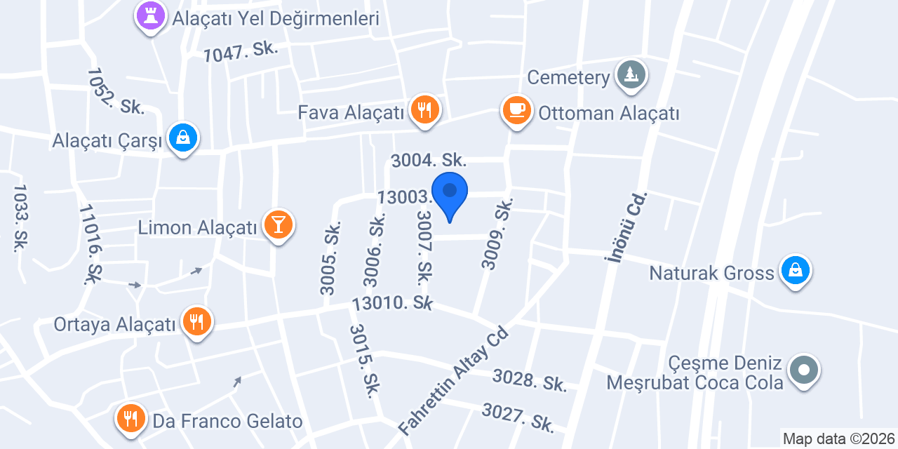 Manastır Alaçatı Butik Otel konumu