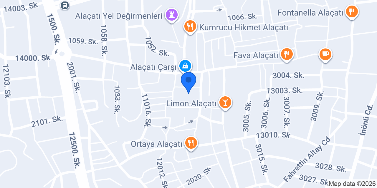 Alaçatı Eski Ev otel konumu