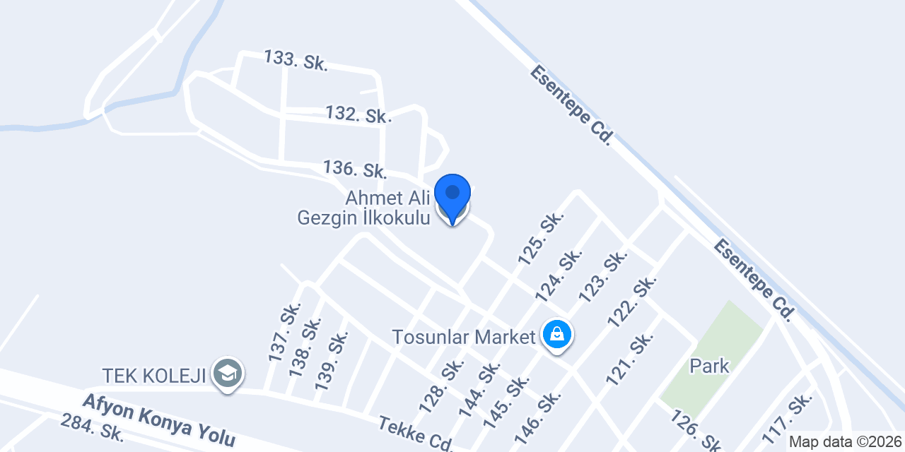 Ahmet Ali Gezgin İlkokulu konumu