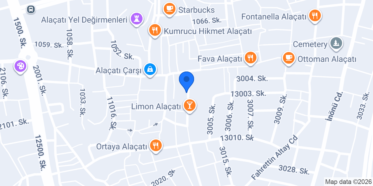 Klooz Alaçatı konumu