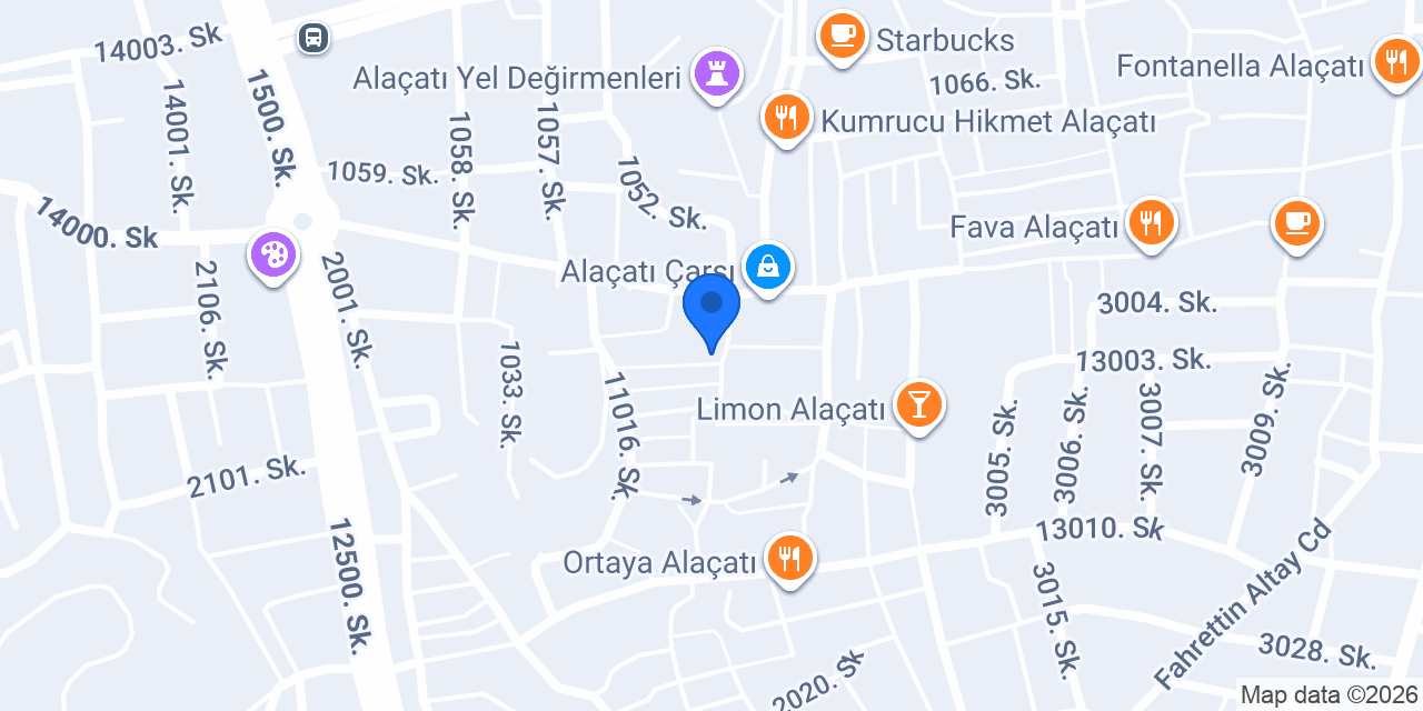 Ohannes Burger Alaçatı konumu