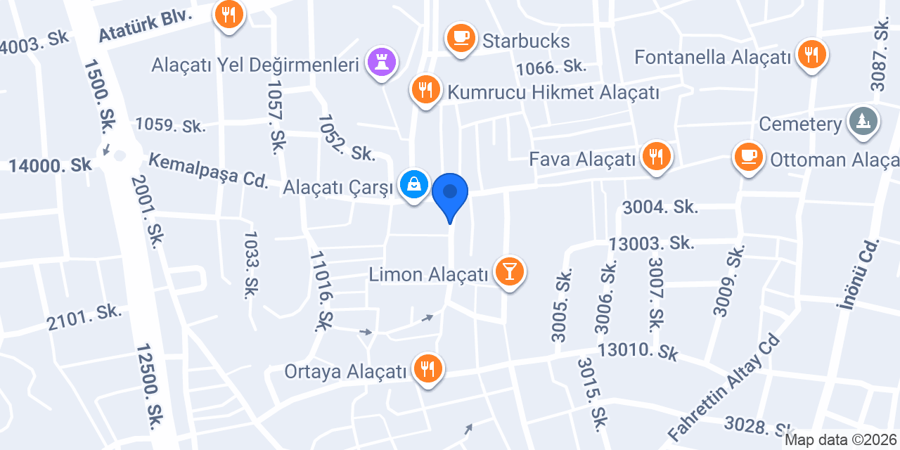 Open Butik Alaçatı konumu