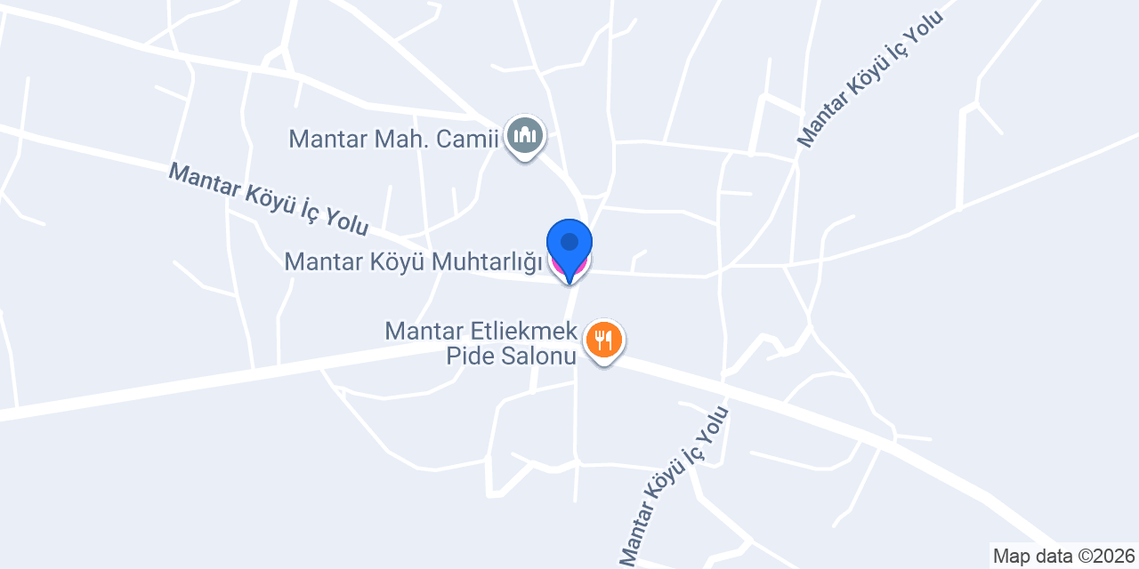 Mantar Köyü Muhtarlığı konumu
