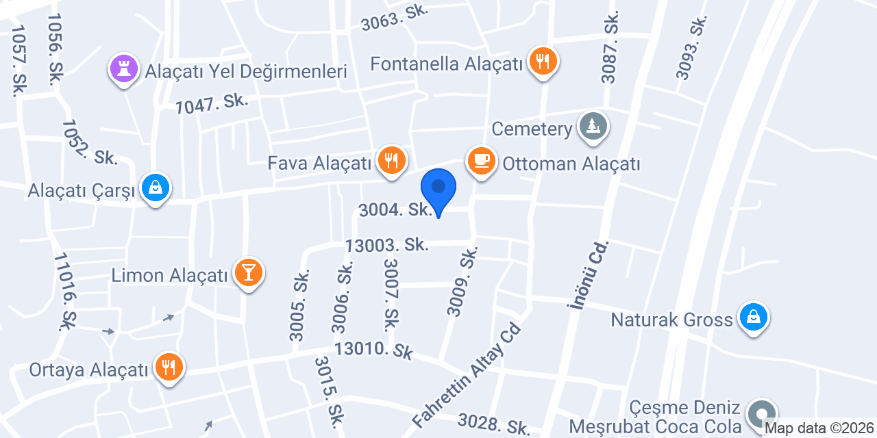 Ariel Hotel Alaçatı konumu