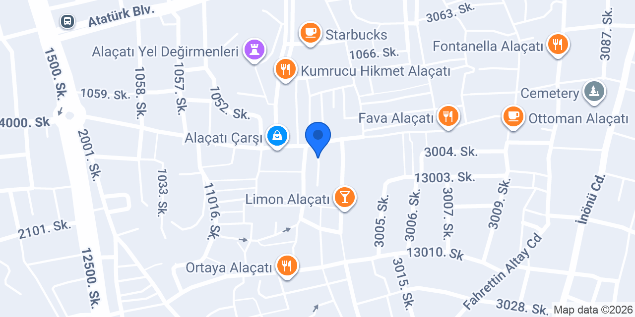 Ametist Hotel Alaçatı konumu
