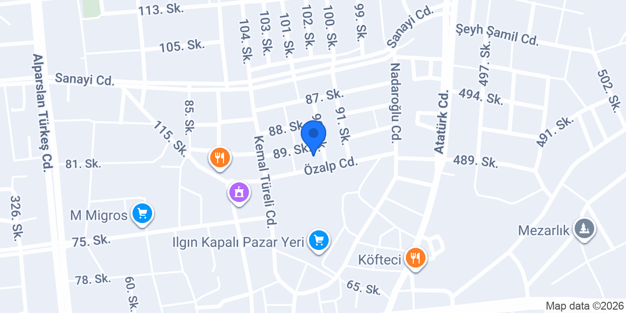 ÖZ İlkayalar Otomotiv Lastik konumu