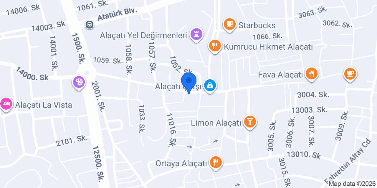 Mara Köyiçi Otel Alaçatı konumu