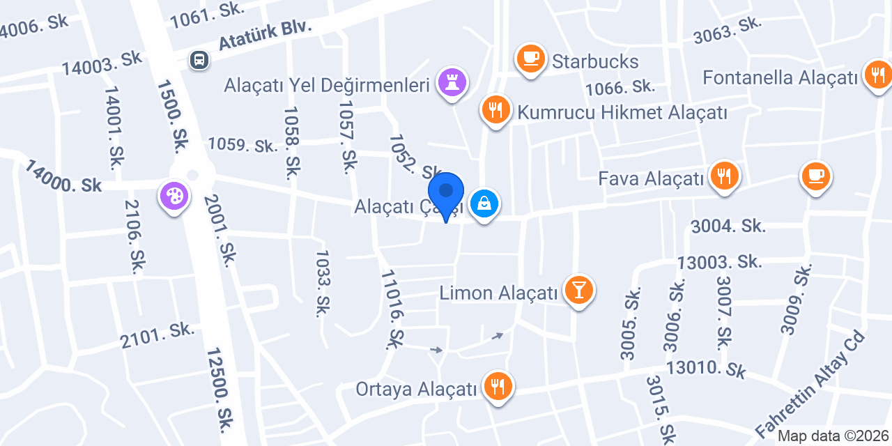 Alaçatı Yalıçapkını Otel konumu