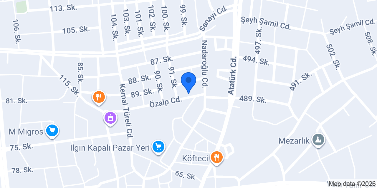 Ilgın Izgara konumu