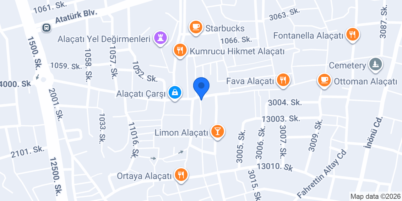Sarmaşık Bahçe Alaçatı konumu