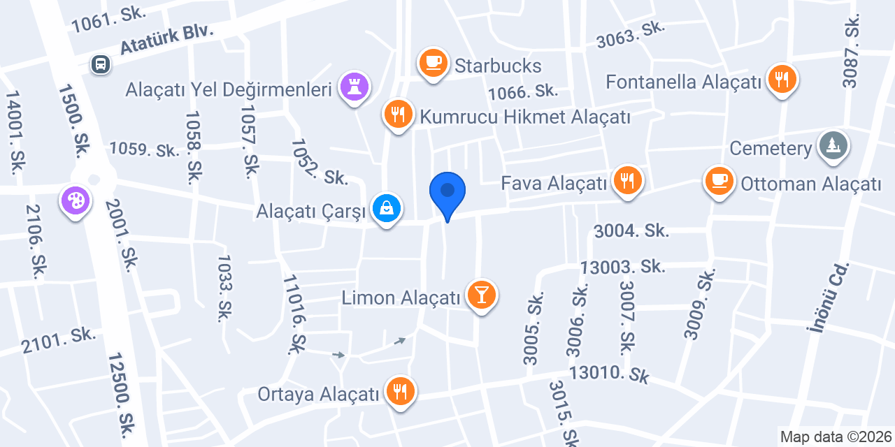 Alaçatı Transfer - Güneş Transfer konumu