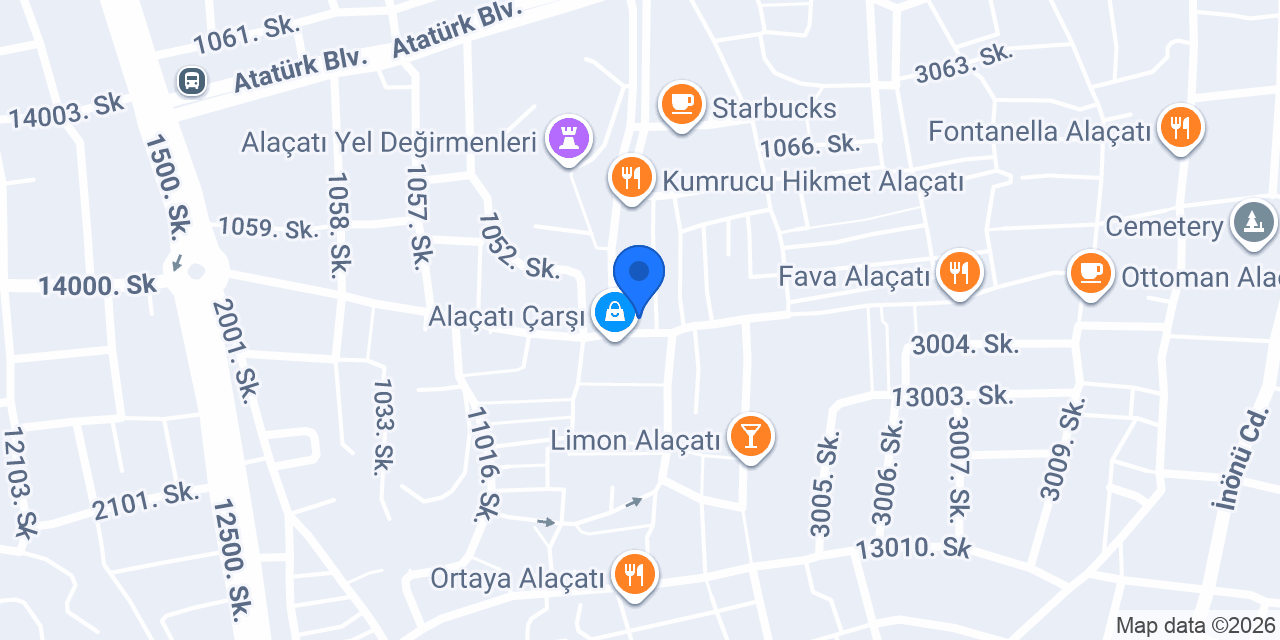 Kızçe Alaçatı konumu