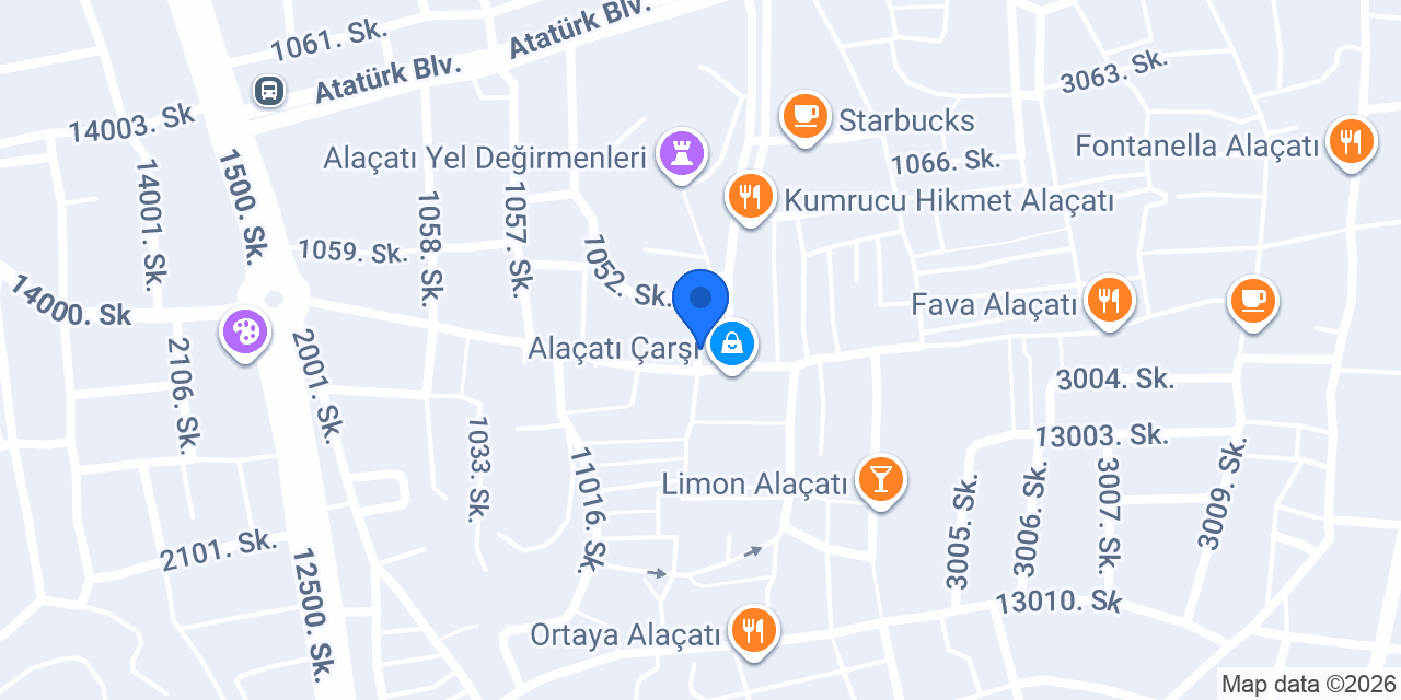 Giz Alaçatı konumu