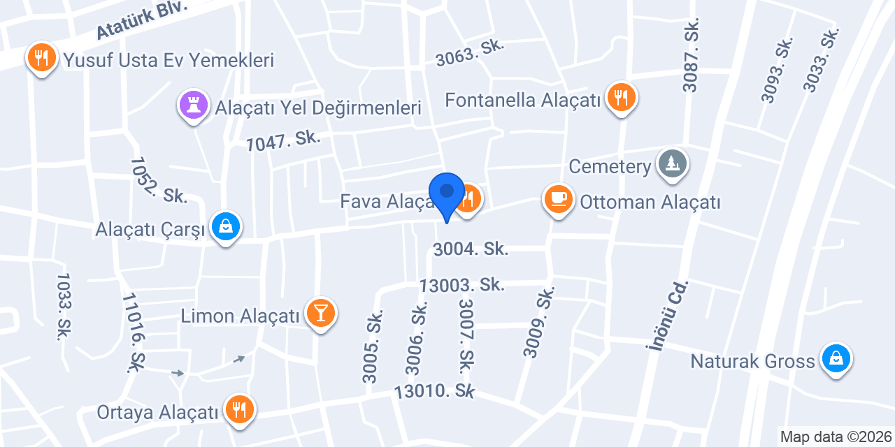 Tosun Paşa Alaçatı konumu