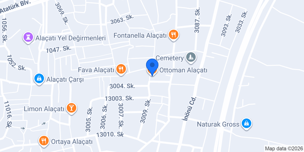 Ottoman Alaçatı konumu