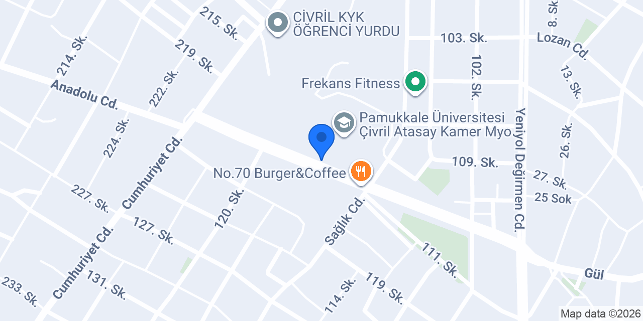 Pamukkale Üniversitesi Bilgisayar Programcılığı konumu