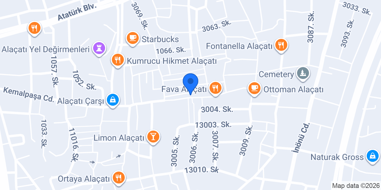 Avva Alaçatı konumu