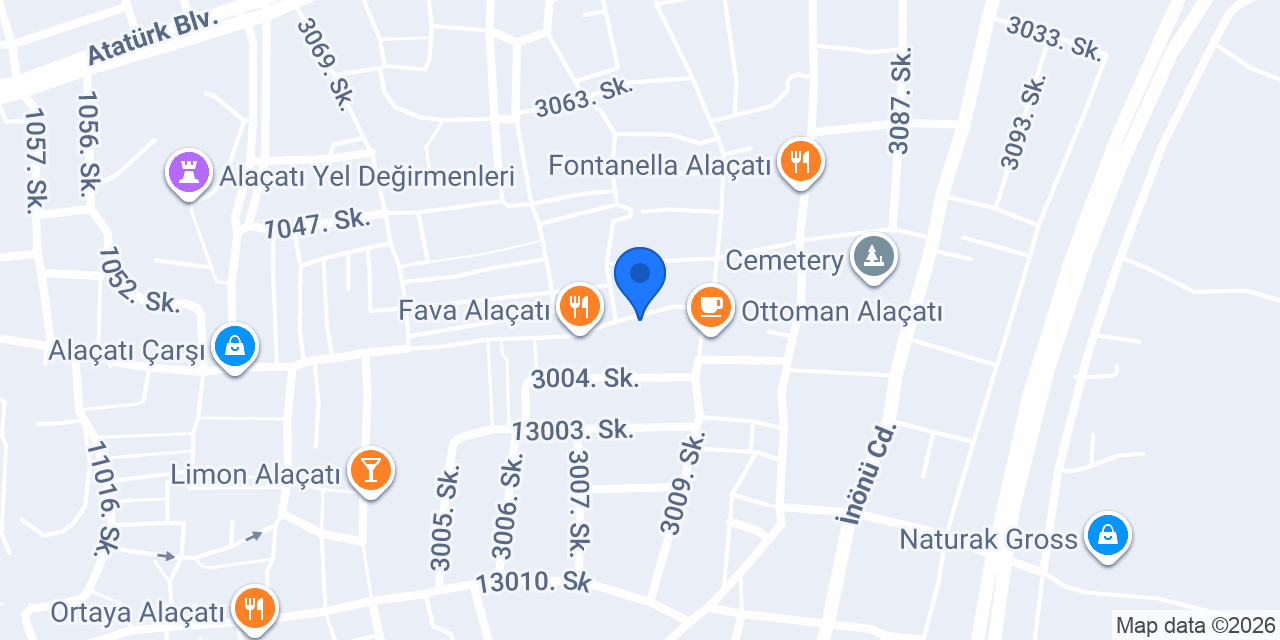 Tezgah Alaçatı konumu